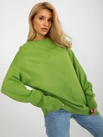 Light green oversize sweater with added wool