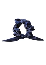 DKaren Woman's Hairband Satin Navy Blue