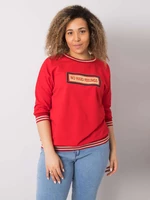 Red Oversize Cotton Sweatshirt