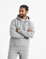 Light grey men's hooded sweatshirt Celio Vebrodo