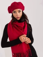 Burgundy monochrome women's beret