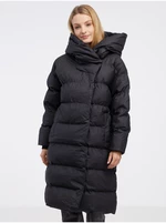 Black Ladies Quilted Winter Coat Noisy May Sky - Women