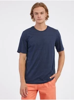 Dark blue men's brindle basic T-shirt Jack & Jones Organic - Men