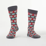 Gray men's socks with skulls