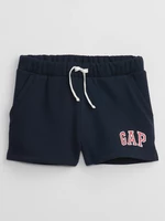 Tmavomodré dievčenské šortky s logom GAP