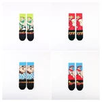 Game Street Fighter Socks Ryu Chun Li Ken Masters Cartoon Character Print Medium Sleeve Socks Unisex Casual Cotton Socks