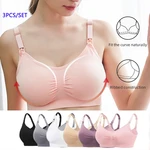 3pcs/Set High Quality Maternity Nursing Bras Cotton Breastfeeding Pregnant Underwear Seamless Large Size Breathable Bra Push Up