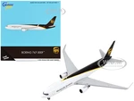 Boeing 767-300F Commercial Aircraft "UPS (United Parcel Service) - Worldwide Services" White and Dark Brown 1/400 Diecast Model Airplane by GeminiJet