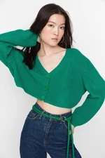 Trendyol Green Crop Sweter Kardigan