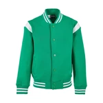 Boys Inset College Sweat Jacket bodegagreen/white