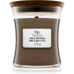 Woodwick Sand & Driftwood vonná svíčka s dřevěným knotem 275 g