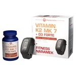 PHARMA ACTIV Vitamín K2 MK 7 + D3 Forte 125 tablet + FITNESS náramek s krokoměrem