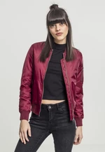 Women's Basic Bomber Jacket burgundy