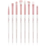 Luvia Cosmetics Prime Vegan All Eye Want sada štětců na oči Candy (Pearl White / Rose) 8 ks