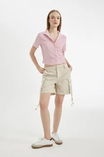 DEFACTO Cool Regular Fit Normal Waist Short Leg Gabardine Shorts