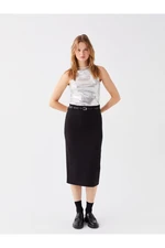 LC Waikiki Women's Standard Fit Straight Skirt