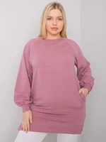 Dusty Pink Cotton Sweatshirt for Women Plus Sizes