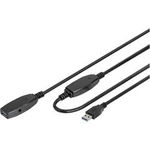 USB 3.0 prodlužovací kabel Digitus DA-73106 DA-73106, 15.00 m, černá