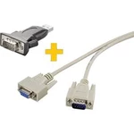 Kabel USB 2.0, sériový Renkforce [1x USB 2.0 zástrčka A - 1x D-SUB zástrčka 9pólová] černá pozlacené kontakty