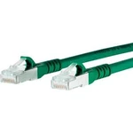 Síťový kabel RJ45 Metz Connect 1308453055-E, CAT 6A, S/FTP, 3.00 m, zelená