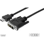 HDMI / DVI kabel Digitus [1x HDMI zástrčka - 1x DVI zástrčka 18+1pólová] černá 5.00 m