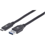 USB 3.0 kabel Manhattan 354981, 3.00 m, černá