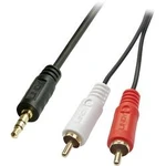 Cinch / jack audio kabel LINDY 35681, 2.00 m, černá