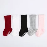 3 Pairs Soft Kids Knee High Non-slip Socks Baby Boys Girls Cotton Mesh Breathable Socks Newborn Infant Long Socks Suit For 0-3Y