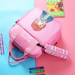 Children's tuition bag, cartoon cross-body bag, nylon student school bag, tutoring class, training institution gift