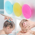 Silicone Shampoo Brush for Baby Infant Bathing Soft Silicone Boys Kids Shower Brush Head Hair Washing Massage Brushes Wipe Comb