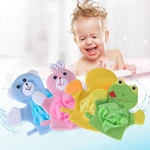 Baby Bath Gloves for Kids Toddlers Cartoon Animal Shape Shower Gloves Washcloth for Bathing Children Wash Clean Shower Massage