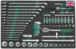 Modul - palcová gola sada 1/4" a 1/2", očkoploché klíče, 69 ks - JONNESWAY S05H4269SV