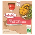 BABYBIO Kivi, mango a kokos 4 x 90 g