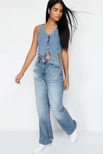 Trendyol Blue Low Waist Loose Fit Jeans