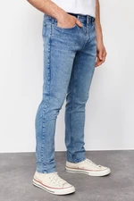 Trendyol Blue Skinny Fit Rake Destroyed Jeans