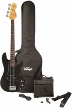 Vintage V40 Coaster Pack Gloss Black E-Bass