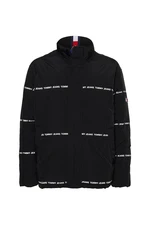 Bunda - Tommy Jeans TJM LOGO STRIPE PUFFER čierna