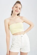 DEFACTO Cool Fitted Strapless Camisole Basic Blouse