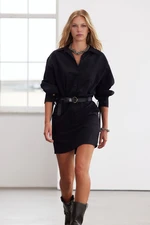 Trendyol Limited Edition Black Belted Mini Woven Dress