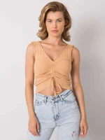 Camel women's top with hem