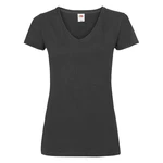 Black women's v-neck Valueweight Fruit of the Loom