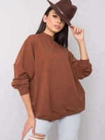 Basic brown cotton sweatshirt