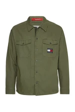 Tommy Jeans Shirt - TJM SPRING DOBBY COACH SHIRT green