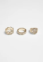 Rings - 3pcs - gold colors