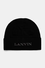 Vlněná čepice Lanvin černá barva, 6LCAPP.U7712