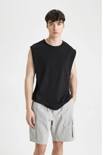 DEFACTO Boxy Fit Crew Neck Basic Plain Tank Top