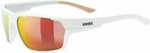 UVEX Sportstyle 233 Polarized White Mat/Litemirror Red Kerékpáros szemüveg