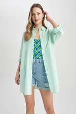 DEFACTO Fall In Love Regular Fit Cotton Beach Shirt