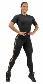 Nebbia Workout Jumpsuit INTENSE Focus Black/Gold M Fitness nohavice