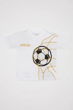 DEFACTO Baby Boy Football Printed Short Sleeve T-Shirt